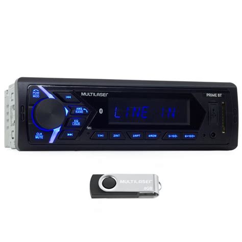 MP3 Player Automotivo Multilaser Prime BT Bluetooth USB SD E Aux