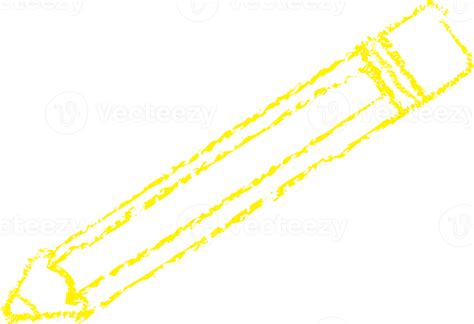 Jaune Crayon Craie Ligne Art 21819793 Png