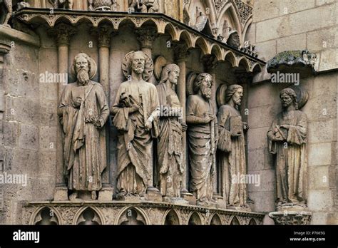 Facade Of 14th Century Iglesia De San Esteban In Burgos Spain Stock