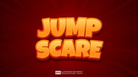Premium Vector Vector Vector 3d Text Editable Text Effect Jump Scare
