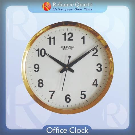 Analog Plastic 9x9 Inch Reliance Quartz Round Office Wall Clock At Rs