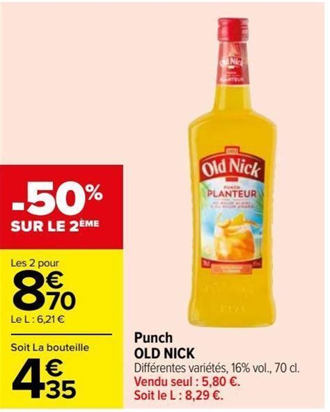 Promo Punch Old Nick Chez Carrefour