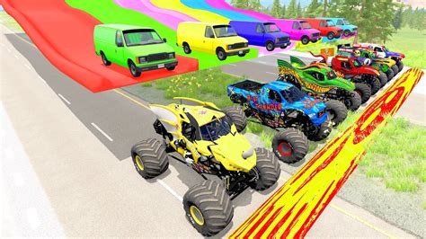 HT Gameplay Official 592 Monster Trucks Series High Speed Jump Slide