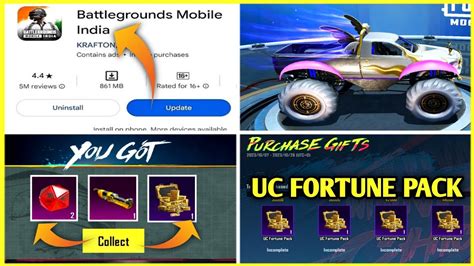 Bgmi New Update Date😍 Uc Fortune Pack Get Material And Monster Truck