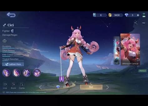 Review Skin Cici Whimsical Carnival Dalam Game Mobile Legends Bang Bang