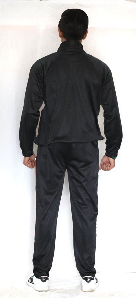 Full Sleeves Mens Black Super Poly Tracksuit Size 36 42 At Rs 850