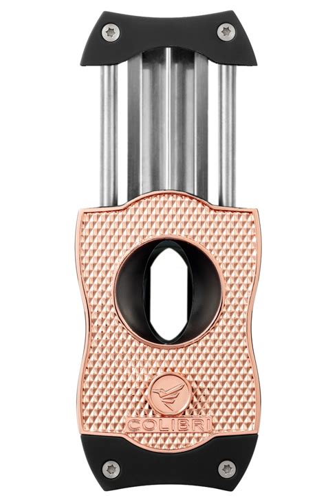 Colibri Diamond V Cut Kerbschnitt Zigarrencutter Rosegold Schwarz