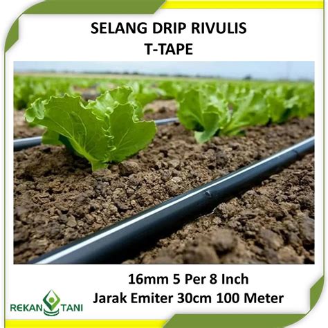 Jual Selang Irigasi Tetes Selang Drip Rivulis Ttape Mm Per Inchi