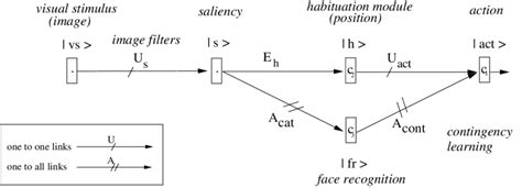 Schema of the whole architecture. The symbols on the different arrows ...