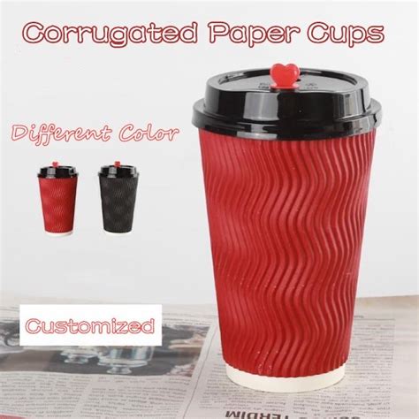 Ripple Wall Double Wall Single Wall Disposable Coffee Paper Cups