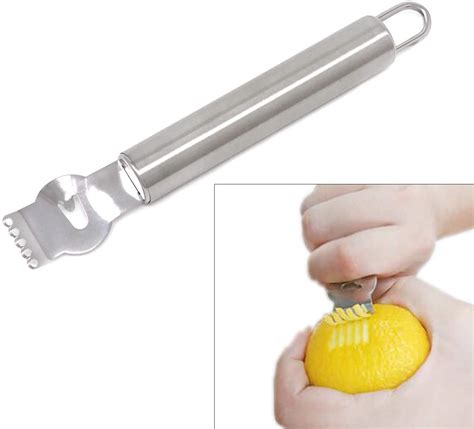 1pcs Stainless Steel Lemon Zester Grater Orange Citrus Peeler Tool For