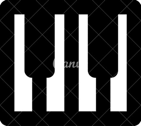 Piano Keyboards Glyph 素材 Canva可画