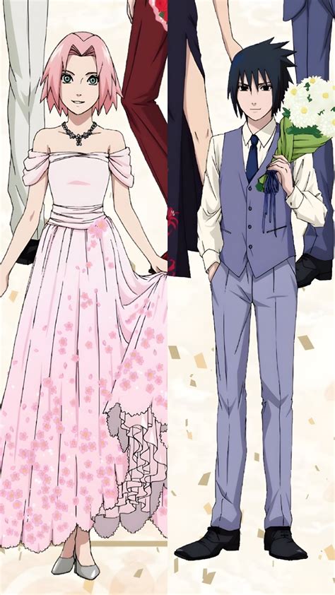 New Sasusaku Wedding Outfits Official Art They Looked Like They Were