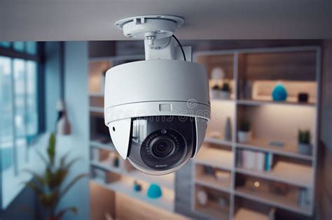 Smart Home Security Cameras with Advanced Features Stock Illustration ...