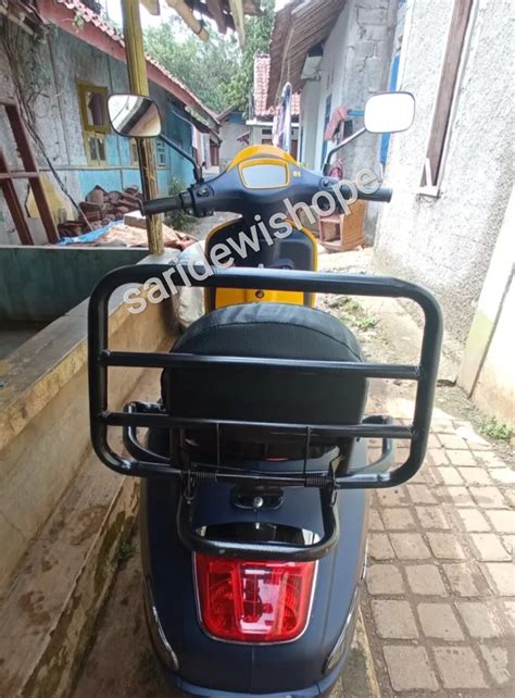 Back Rack Motor Listrik Vespa Uwinfly Td Super T3pro Greentech Sandaran