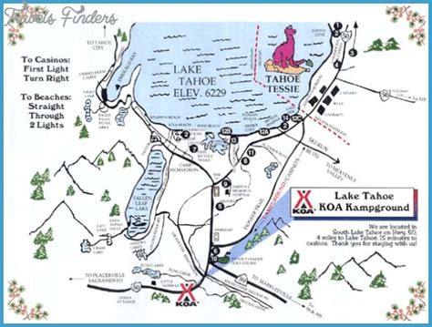 South Lake Tahoe Map - TravelsFinders.Com