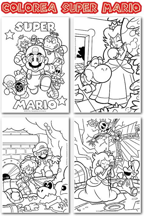 Dibujos Para Colorear De Mario Bros Y Sus Amigos