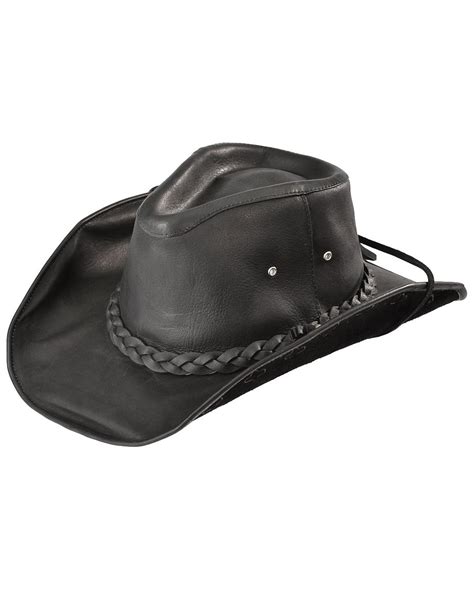 Bullhide Mens Black Melbourne Leather Hat Boot Barn