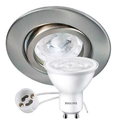 Spot Embutir Acero Dicroica Led W Philips