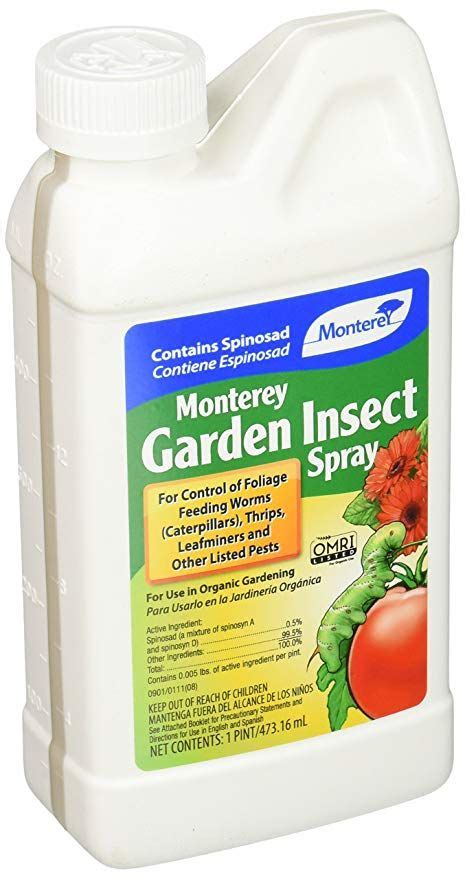 Monterey Lg6150 Garden Insect Spray Insecticide And Pesticide With Spinosad Concentrate 16 Oz