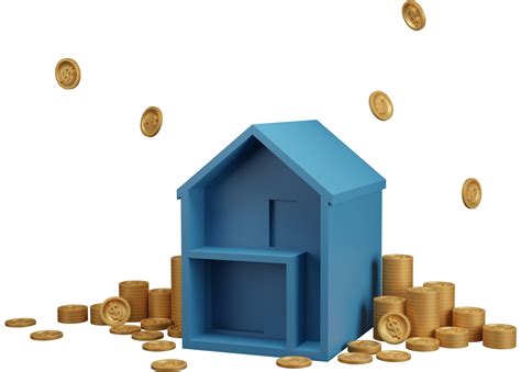 House And Golden Coins 3d Render Illustration 19908238 Png