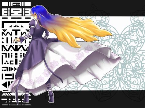 Blonde Hair Blue Hair Dress Gohitsuki Hijiri Byakuren Long Hair Touhou Konachan Net Konachan