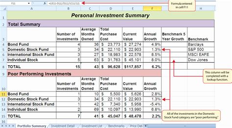 Personal Financial Portfolio Template