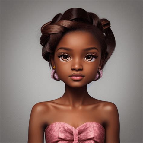 Beautiful 4k Dark Brown Skinned Girl Dressed As A Disney Princess · Creative Fabrica