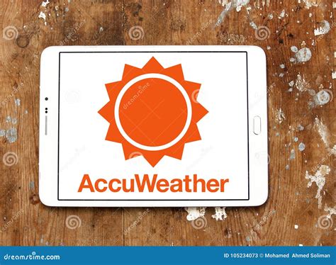 AccuWeather company logo editorial stock photo. Image of logo - 105234073