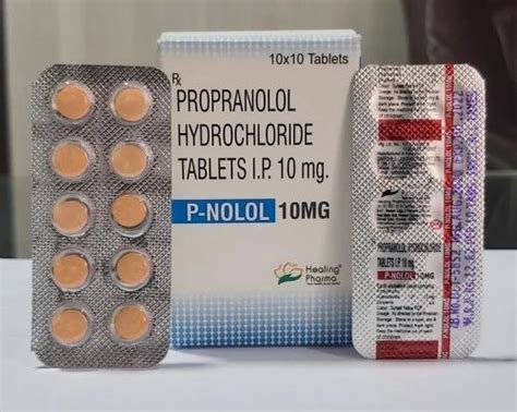 P NOLOL Propranolol 10 Mg At 100 Stripe Propranolol Tablets In