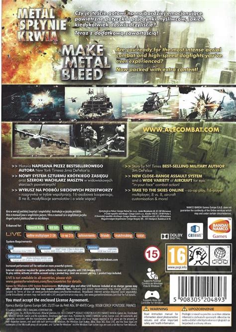 Ace Combat Assault Horizon Enhanced Edition Cover Or Packaging Material Mobygames