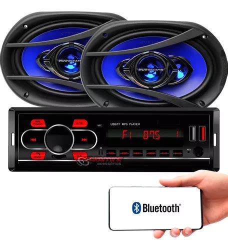 Kit Som Carro Radio Mp Bluetooth Usb Alto Falantes X