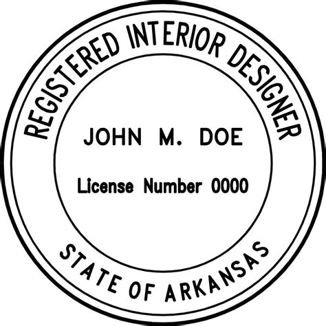 Arkansas Interior Designer Stamp Pe Stamps