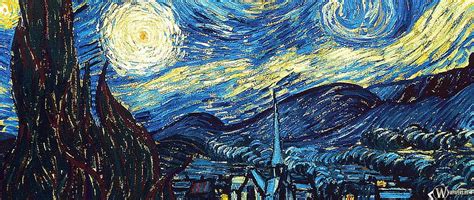 Starry Night Background Van Gogh