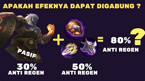 ITEM ANTI LIFESTEAL REGEN DAN PASIF BAXIA 2022 MOBILE LEGENDS COMBO