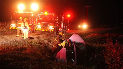 Deux blessés légers dans une violente sortie de route à Coteau du Lac