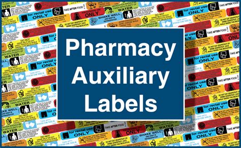 Pharmacy Auxiliary Labels Chart