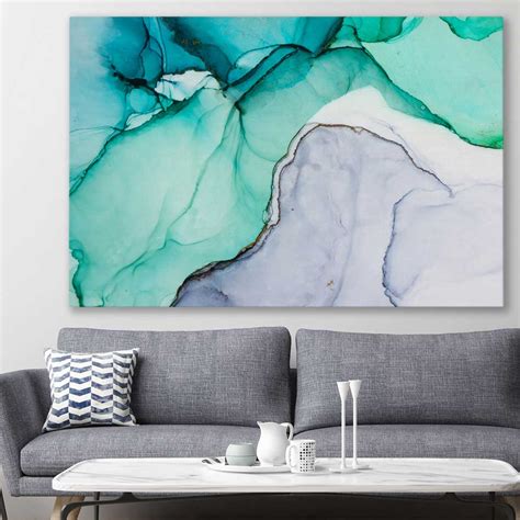 Aqua Blue Wall Art Framed Prints & Canvas