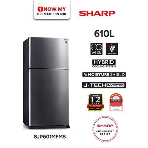 Sharp L Inverter Pelican Tmf Fridge Sjp Mfms Doors Express