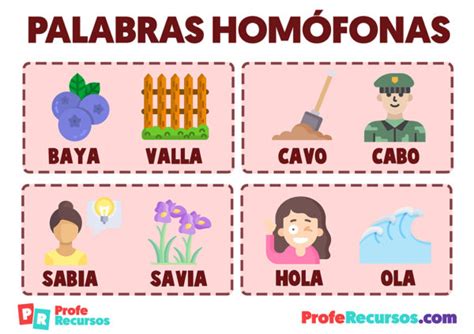 Palabras Homofonas Ejemplos