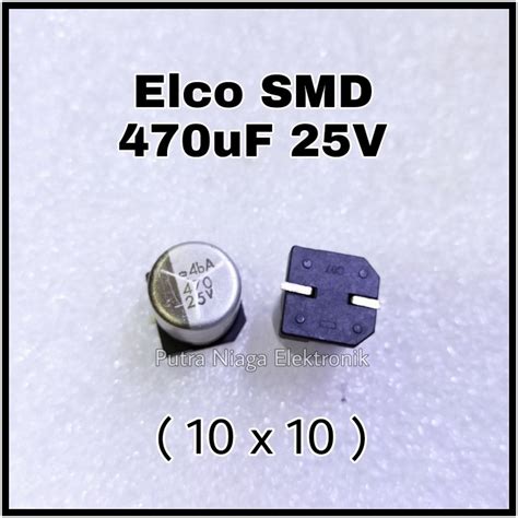 Jual Elco SMD 470uF 25V Alumunium 470 UF 25Volt Aluminum Kapasitor