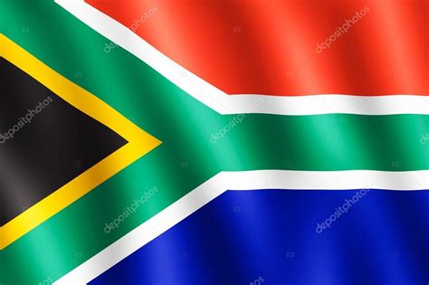 Flag Of South Africa Waving In The Wind Stock Photo Simeondonov