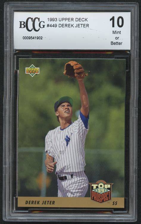 1993 Upper Deck 449 Derek Jeter RC BCCG 10 Pristine Auction