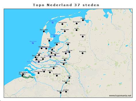 Topografie Topo Nederland Steden En Wateren Topomania Net