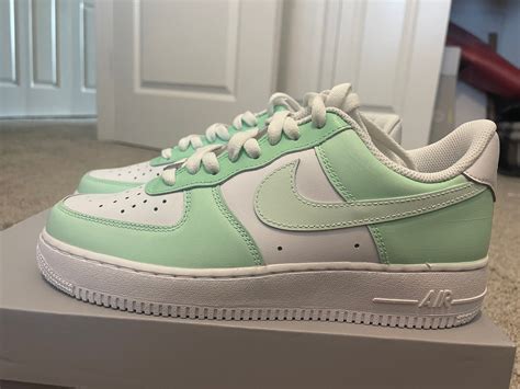 Mint Multicolored Custom Nike Air Force 1 Mint Green Colorblock Custom