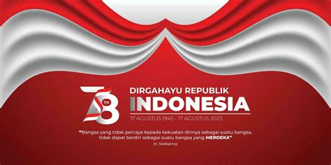 Independence Day Indonesia With Indonesian Flag Vector Art At