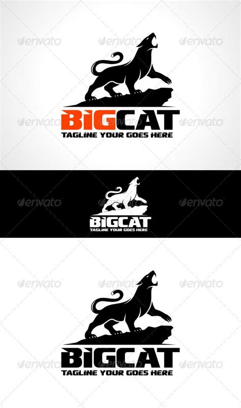 Big Cat Logo Template Cat Logo Design Logo Templates Cat Logo