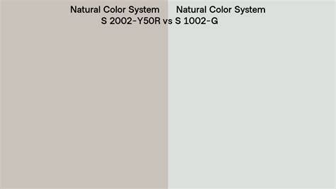 Natural Color System S 2002 Y50r Vs S 1002 G Side By Side Comparison