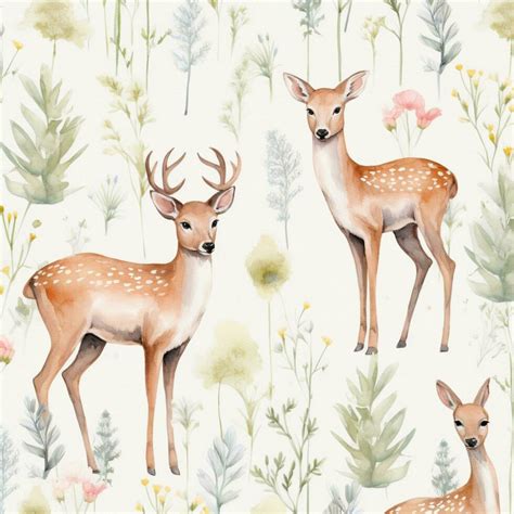 deer with flower on white background 26727474 Stock Photo at Vecteezy