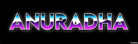 anuradha text effect  logo design